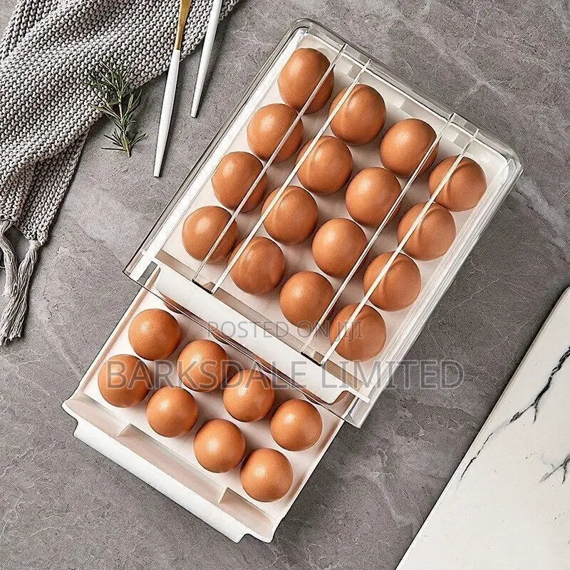 Eggs Pantry Organizer Storage Acrylic Plastic Drawer 32 Grid