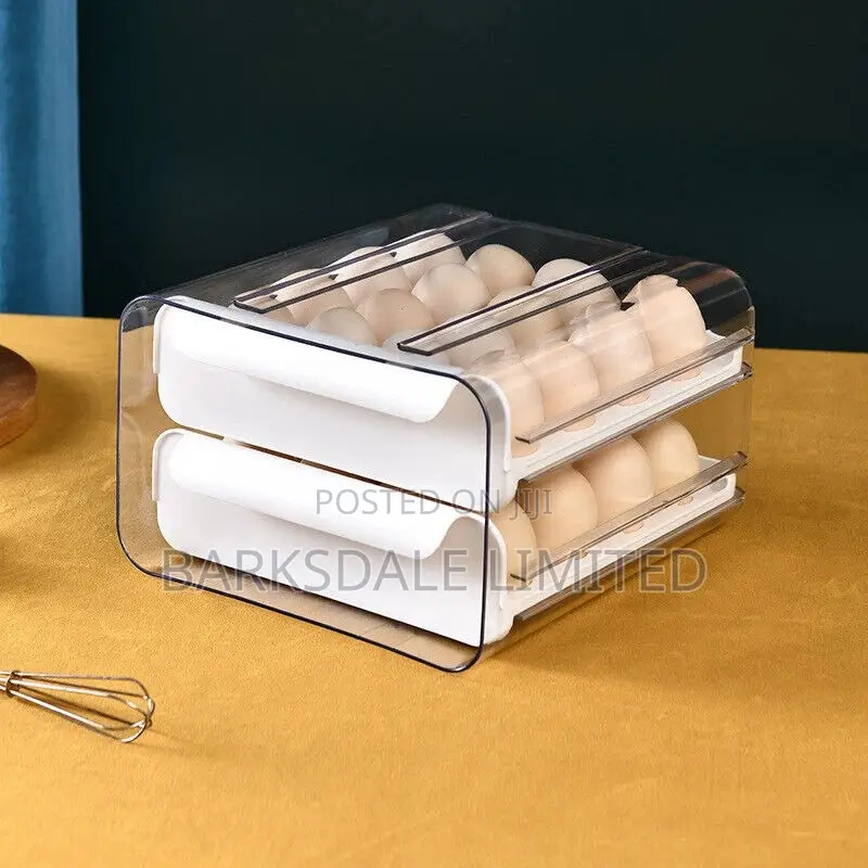 Eggs Pantry Organizer Storage Acrylic Plastic Drawer 32 Grid