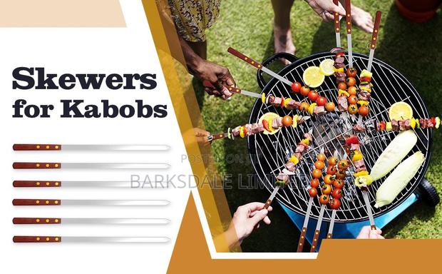 4pack Skewers Kabob Kebab Stainless Steel Barbecue Metal BBQ - thumbnail 8