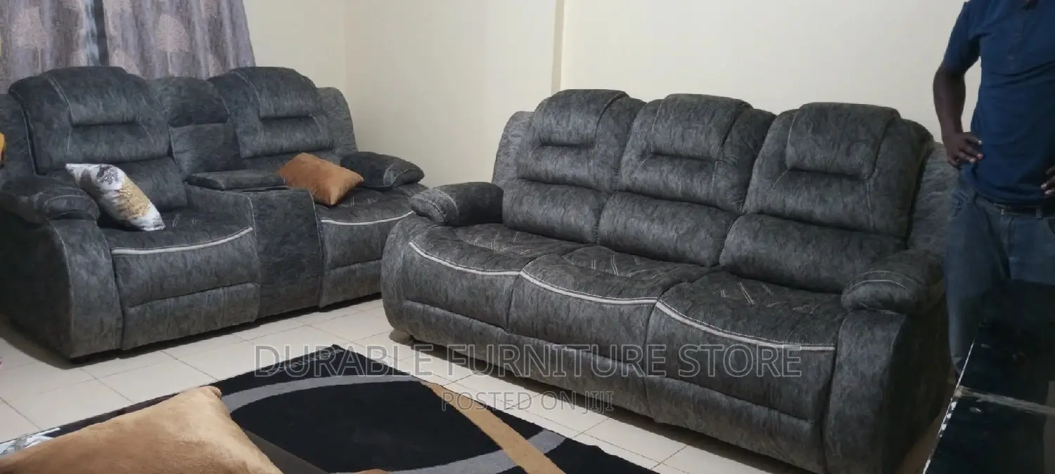 Recliner 5 Seater 3-2 With Spring Coushions