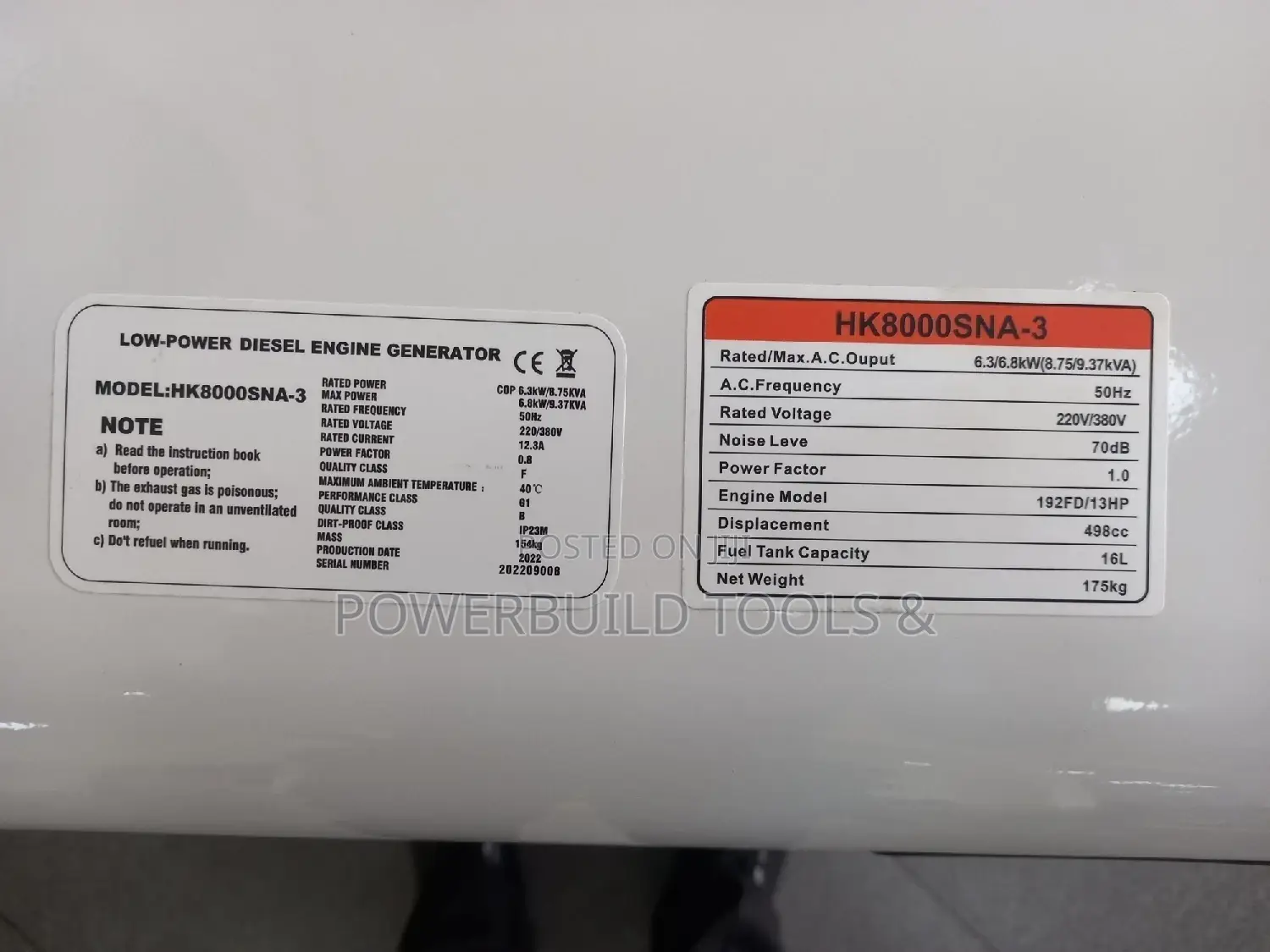 Hisaki Diezel 3phase Generator (Hk8000sna-3)
