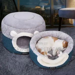Romeow Holiday Enclosed Cat Bed House for Cats Small Dogs