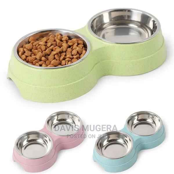 Catluna Stainless Steel Double Dog Cat Bowl - main view