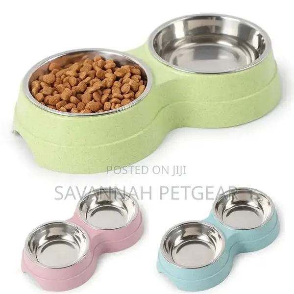 Catluna Stainless Steel Double Dog Cat Bowl