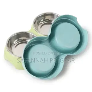 Catluna Stainless Steel Double Dog Cat Bowl