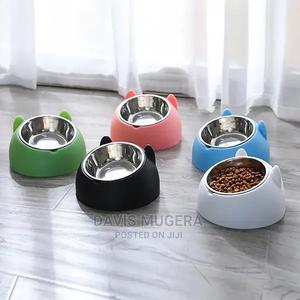 Romeow Tilted Stainless Steel Dog Cat Bowl - thumbnail 2