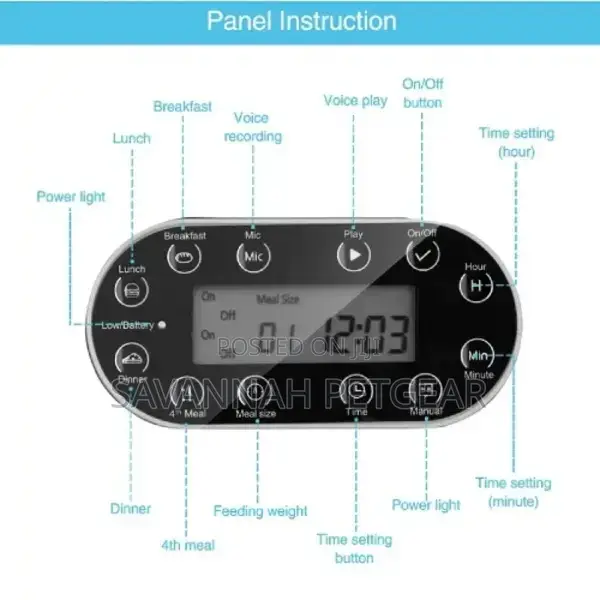 3.5L Smart Automatic Dog Cat Feeder, With Voice Reminder,