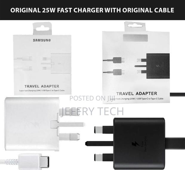 Samsung Type C 25W Fast Charger USB-C Cable Mains Plug/Wal - main view