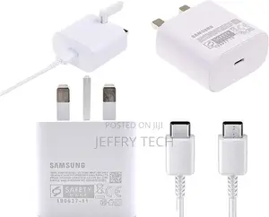Samsung Type C 25W Fast Charger USB-C Cable Mains Plug/Wal