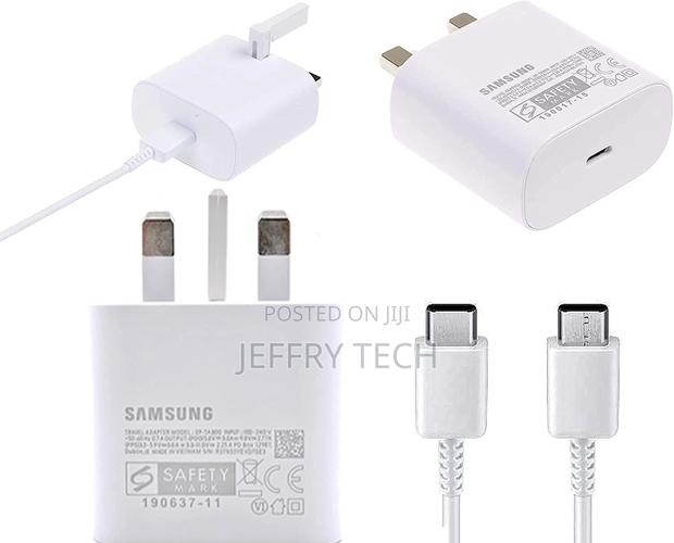 Samsung Type C 25W Fast Charger USB-C Cable Mains Plug/Wal - thumbnail 2