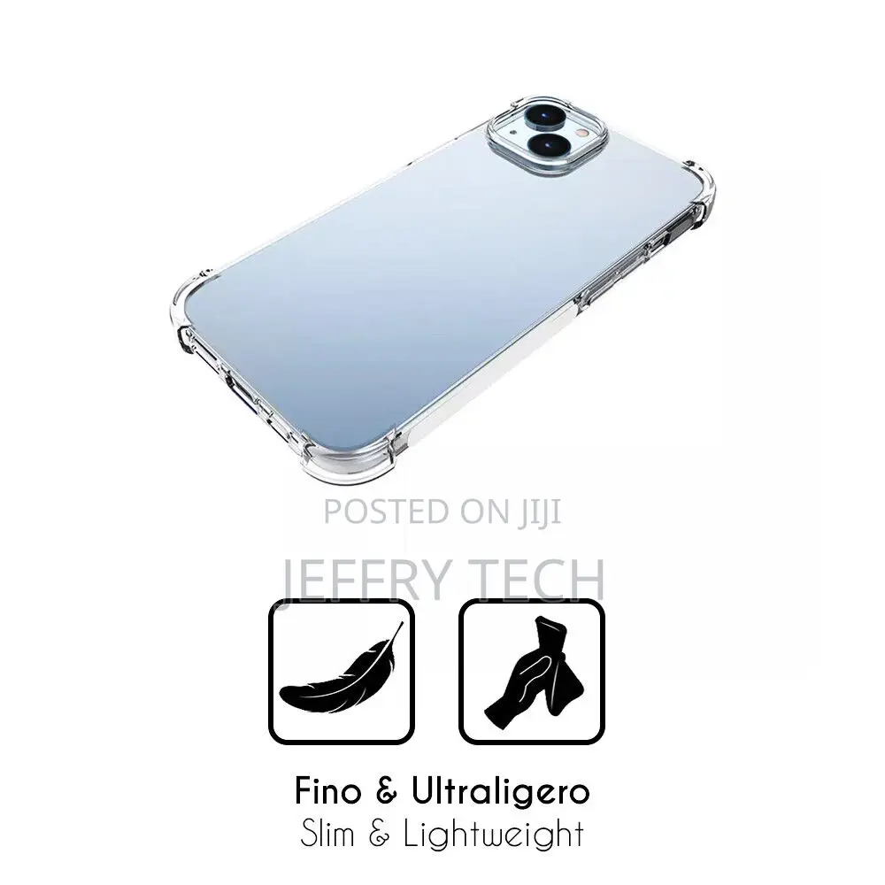 iPhone 14 Anti-Shock Silicone TPU Gel Case + Tempered Glass
