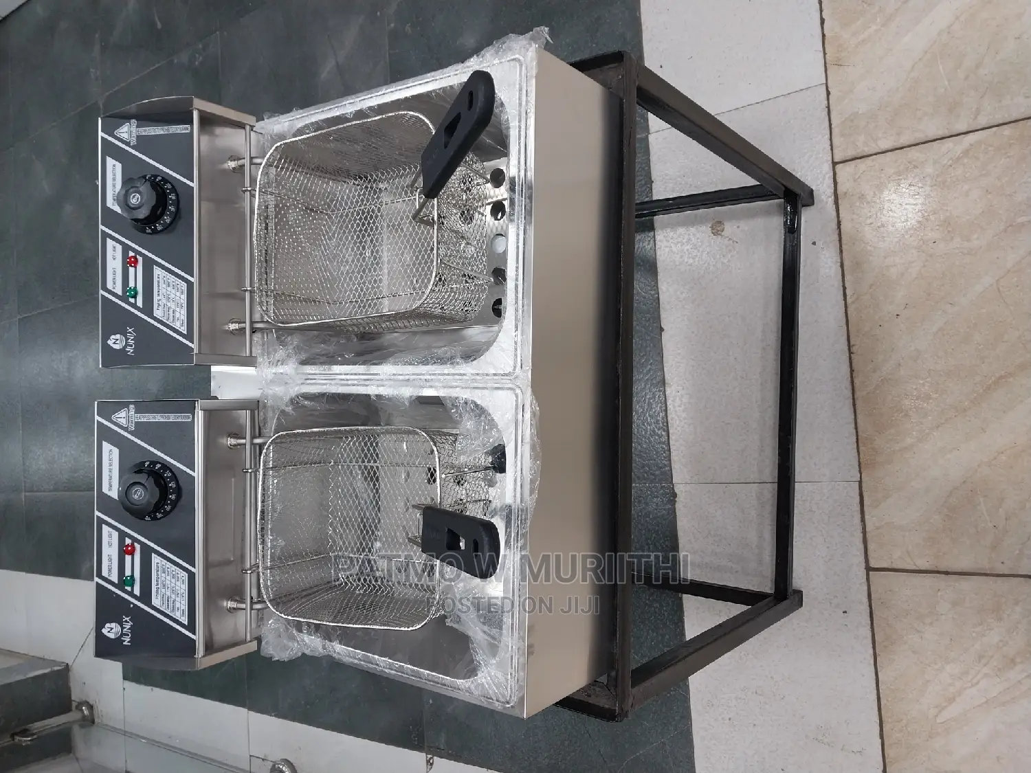 Nunix Double Chips Fryer Stainless Steel Body With Stand