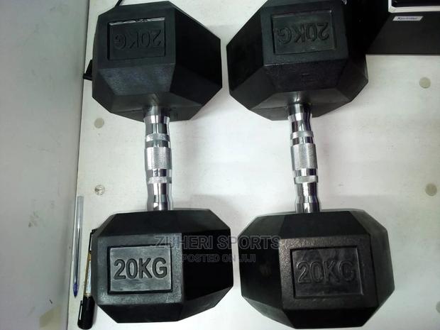Dumbbells 20kg Hexagon Gym Dumbbells