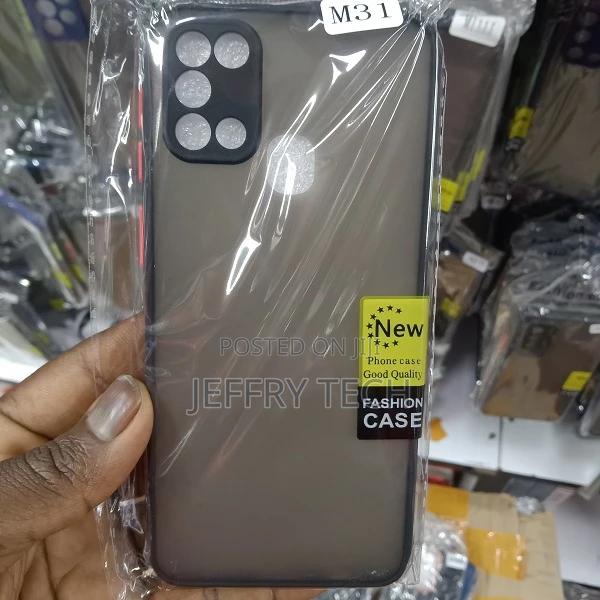 Back Cover for Samsung M31 (Black, Shock Proof)