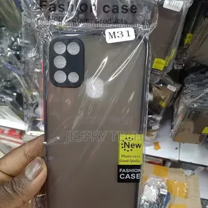 Back Cover for Samsung M31 (Black, Shock Proof)