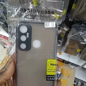 Smoke Back Cover Case for Infinix Hot 11 - ( Black )