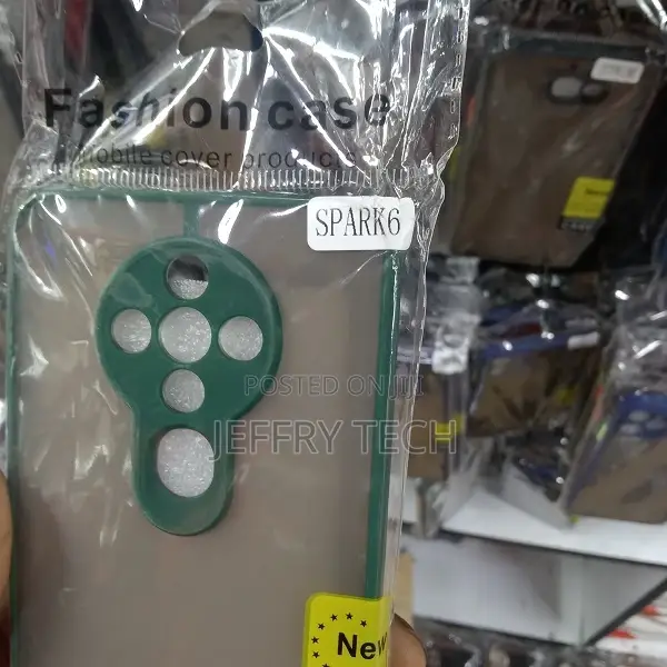 Tecno Spark 6 Air Matte Finish Smoke Cover (Blue,Camera Bump