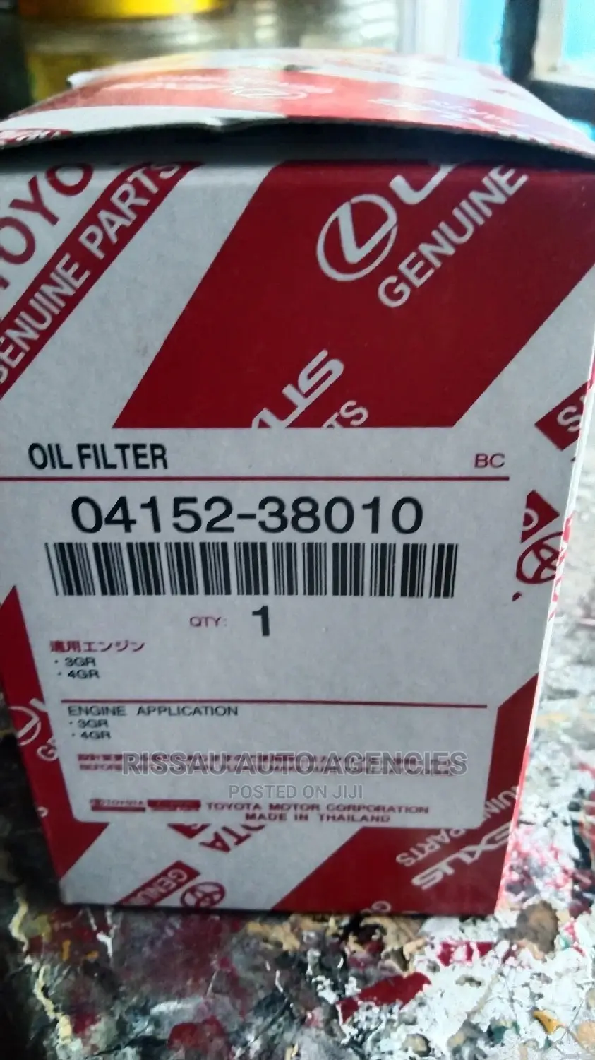 Toyota Genuine Oil Filter 38010 Made in Thailand.