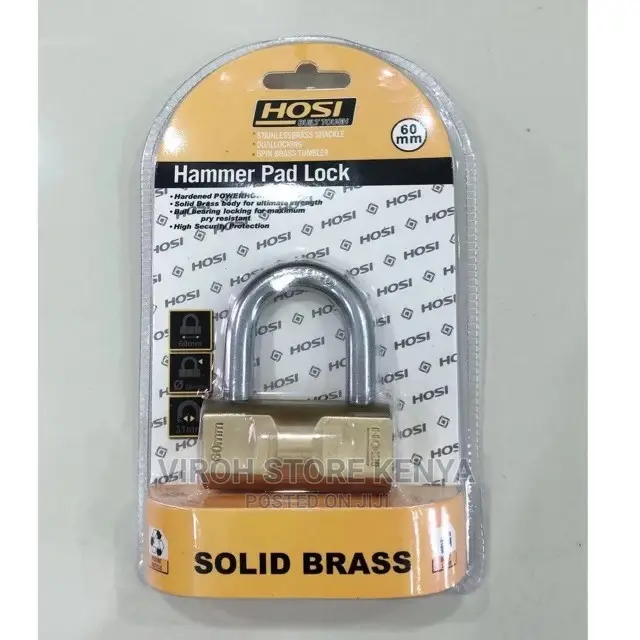 Solid Brass 60mm Hammer Padlock