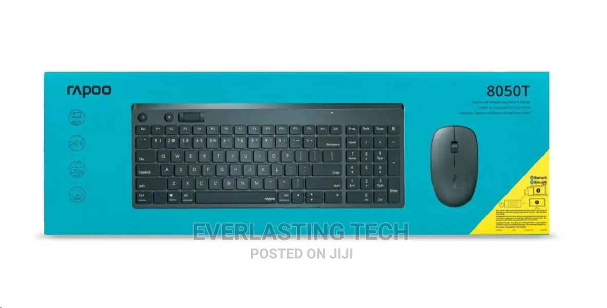 Rapoo Multi-Mode Wireless Keyboard Mouse 8050T