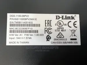 D-Link DGS-1100-08PV2 8 Port Poe