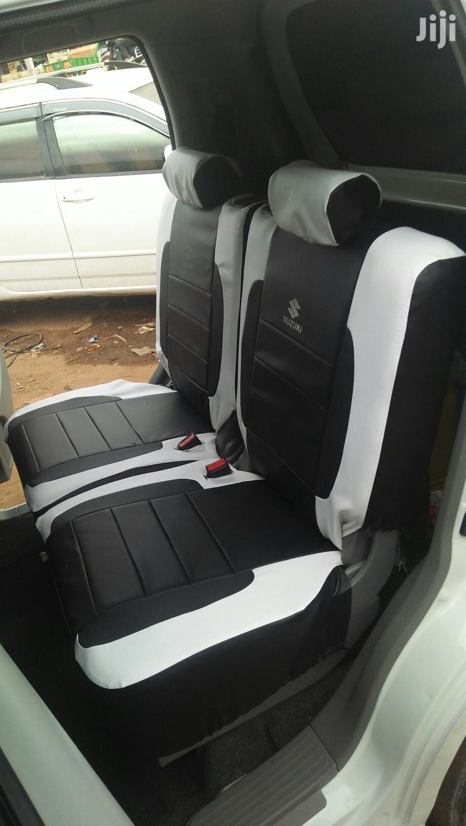 Black /White Leather Car Seat Covers