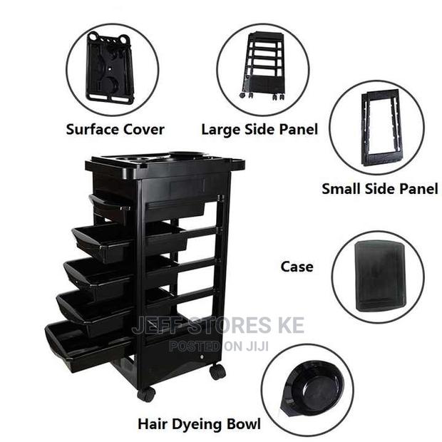 Mobile Plastic Salon Trolley - main view