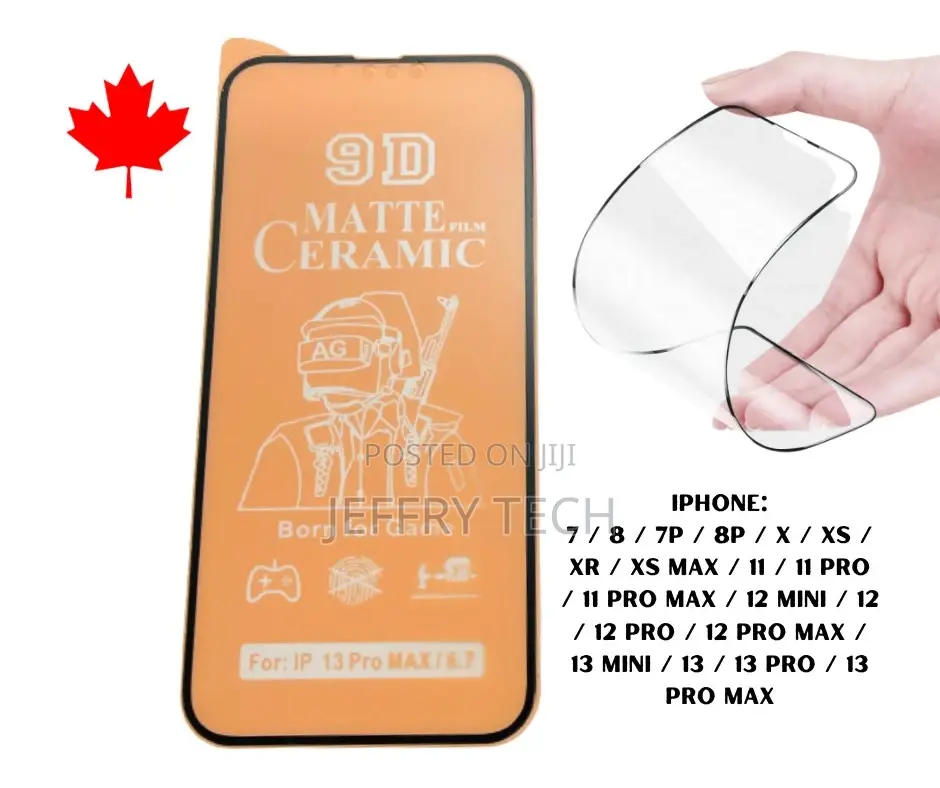 iPhone 7 8 X XR 11 12 13 Full Coverage Ceramic Film Full Glu