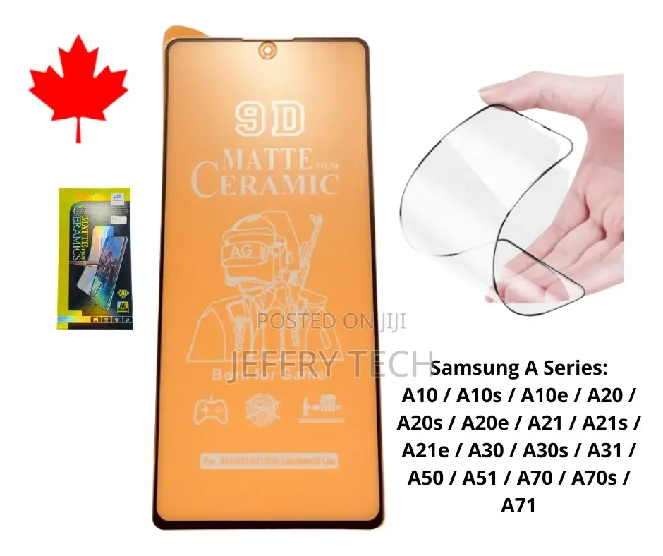 Samsung A10 A20 A30 A50 Coverage Ceramic Matte Film Full Glu
