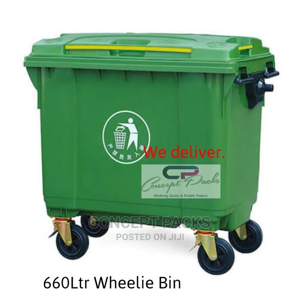 660 Litre Large Garbage Bin With Wheels. - thumbnail 2