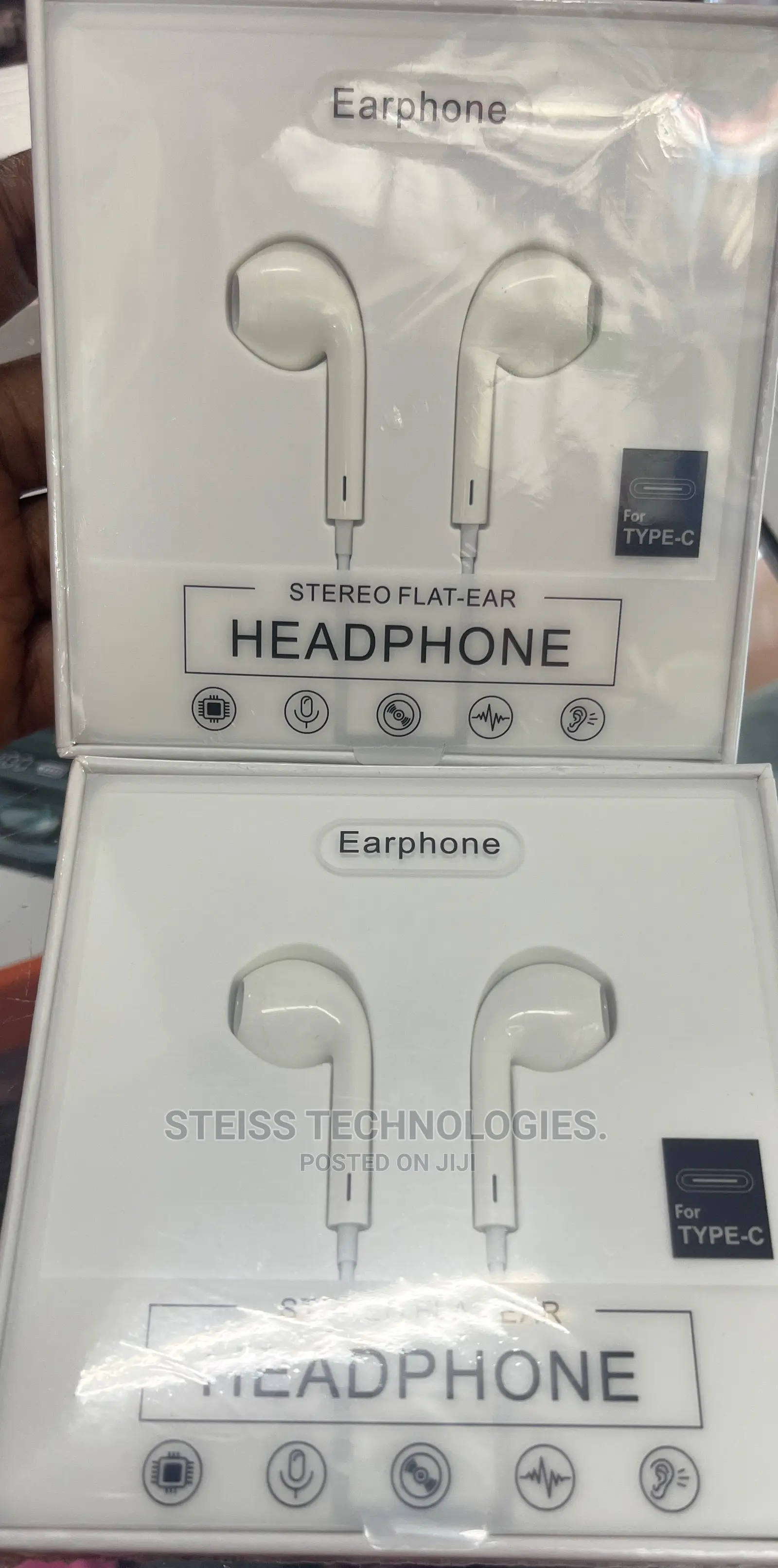 Flat Ear Type C Earphones