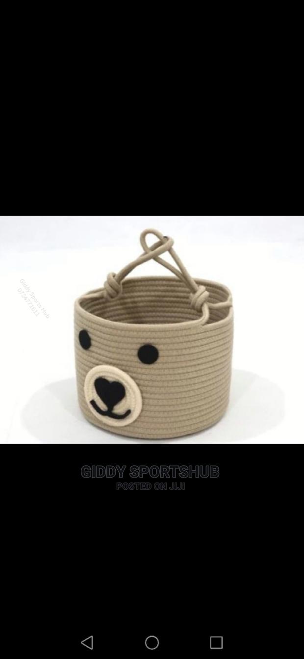 Cotton Rope Baskets Decorative Toys Throws Laundrybasket - thumbnail 2