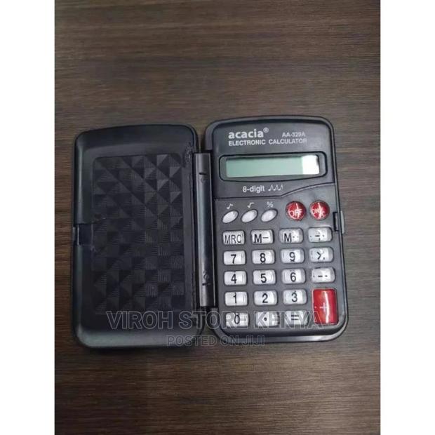 8 Digit Mini Electronic Calculator KK 328 a Black Color - thumbnail 3