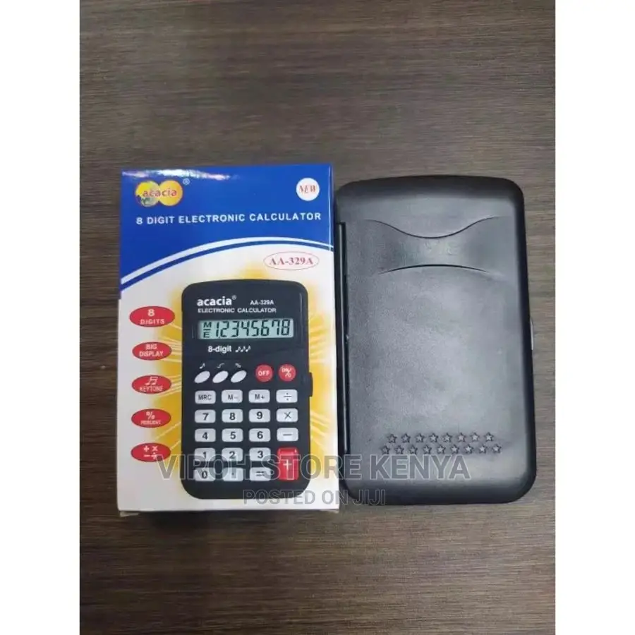 8 Digit Mini Electronic Calculator KK 328 a Black Color