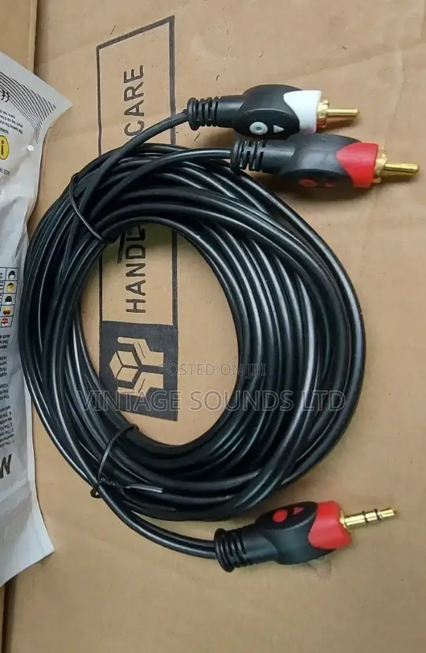 3.5mm to 2-Male RCA Adapter Audio Stereo Cable - 1.5m