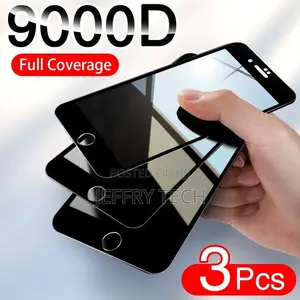 3PCS Full Cover Protective Glass on for iPhone 7 8 6 X XR Te
