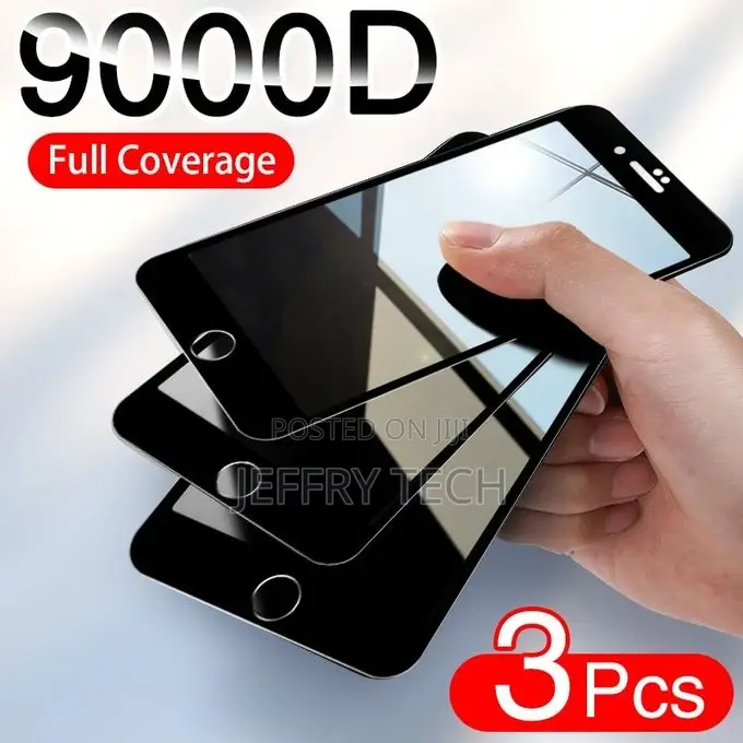 3PCS Full Cover Protective Glass on for iPhone 7 8 6 X XR Te