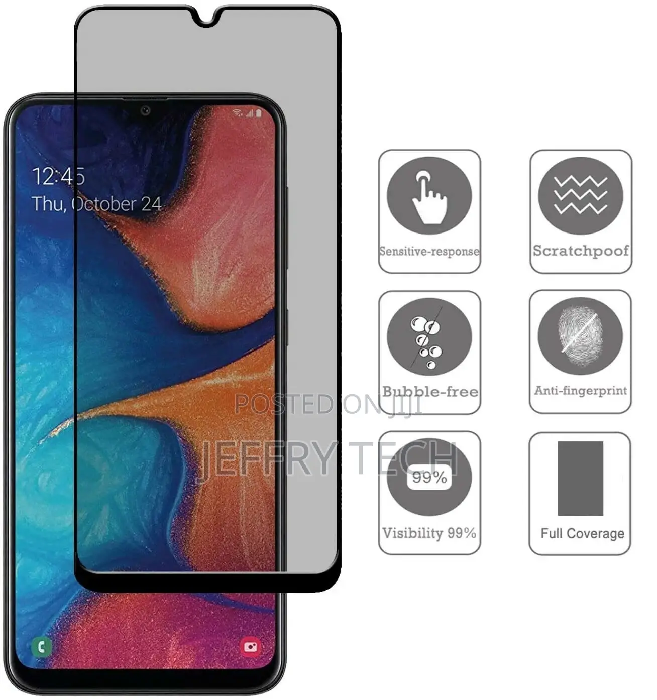 Samsung Galaxy A32 (4G) 9H Anti-Spy Privacy Tempered Glass S