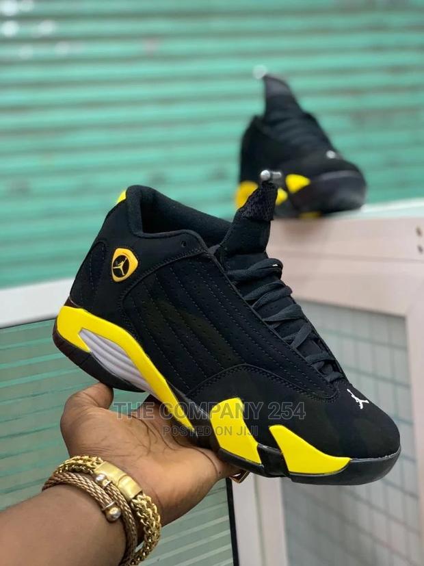 Jordan Thunder Black Toe Retro Gym Red Toro 14 Sneakers - thumbnail 6