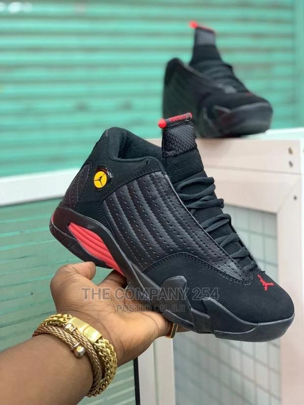 Jordan Thunder Black Toe Retro Gym Red Toro 14 Sneakers - thumbnail 5