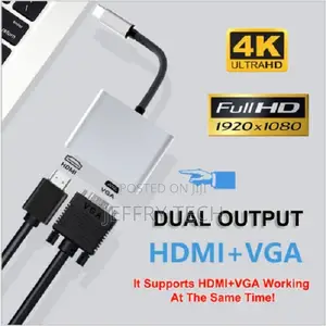 Thunderbolt 4.0 to HDMI VGA Adapter * Ultrahd for Micros