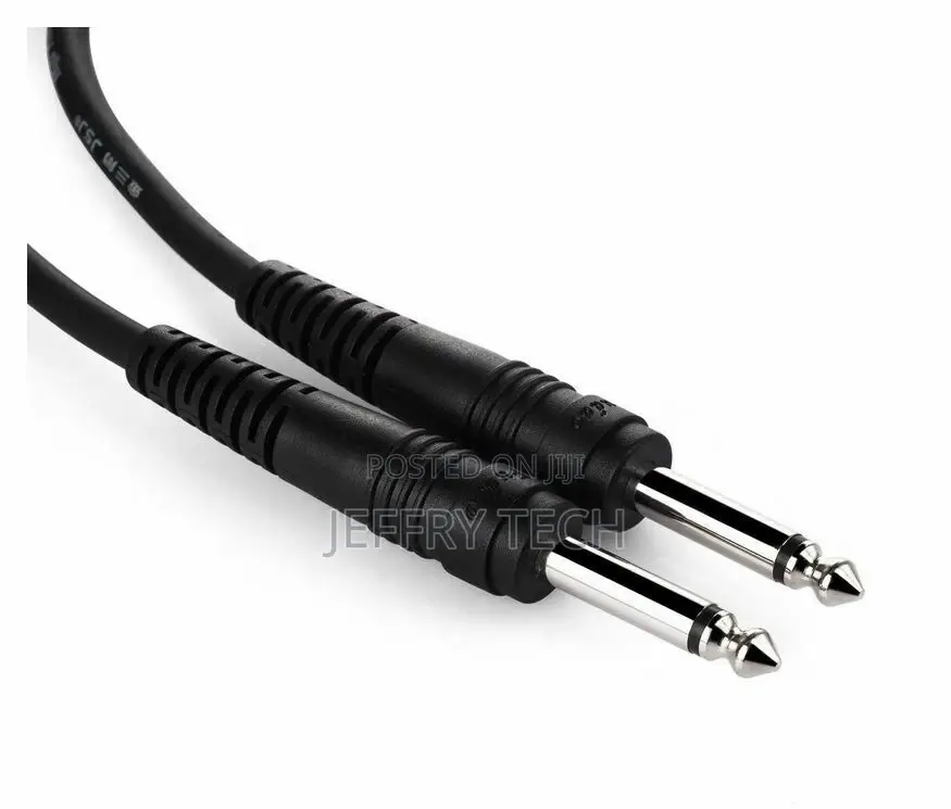 6.35mm 6.5mm 0.25" Mono Audio Plug Adapter Cable M/M Guitar