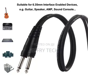 6.35mm 6.5mm 0.25" Mono Audio Plug Adapter Cable M/M Guitar