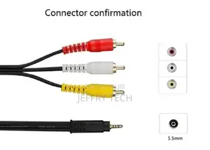 3.5mm Stereo AUX to 3 RCA 3RCA AV Audio Video DVD HDTV HD Ca