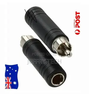RCA Male to 6.35mm AUX Audio Mono Female Plug Jack Adapter C