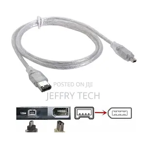 Firewire Ieee 1394 6P / 4P Cable Clear Lead Wire Cord Au (Oz