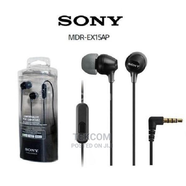 Sony MDR EX15AP L- Shaped Jack In-Ear Earphones - Black