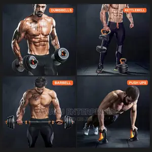 50kg Adjustable 6in1 Dumbbell/Kettlebell/Barbell Set