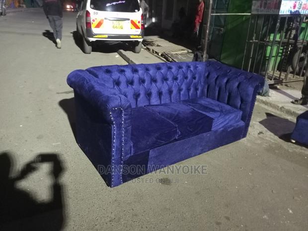 Three Seater Chester Dark Blue - main view