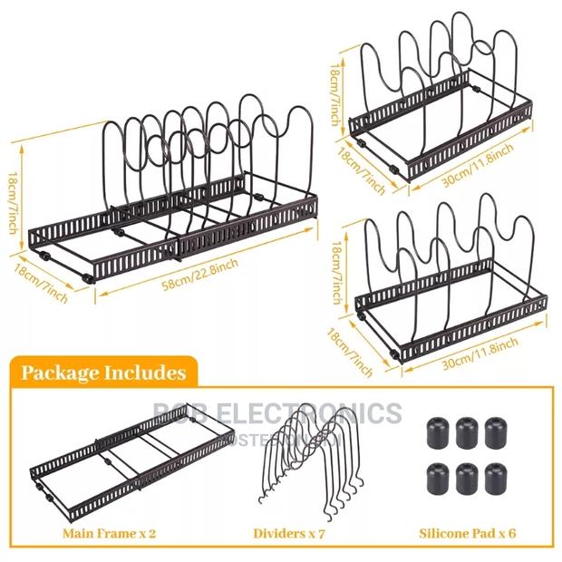 Expandable Pots, Lids, and Pans Organizer